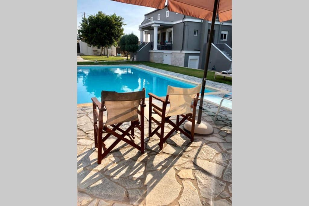 Willa Sunlit Pool House Posidhonía Zewnętrze zdjęcie